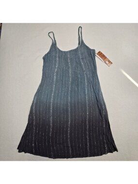 NEW Raya Sun Small Strappy Summer Sun Dress Boho Blue Gray Shimmer Ombre